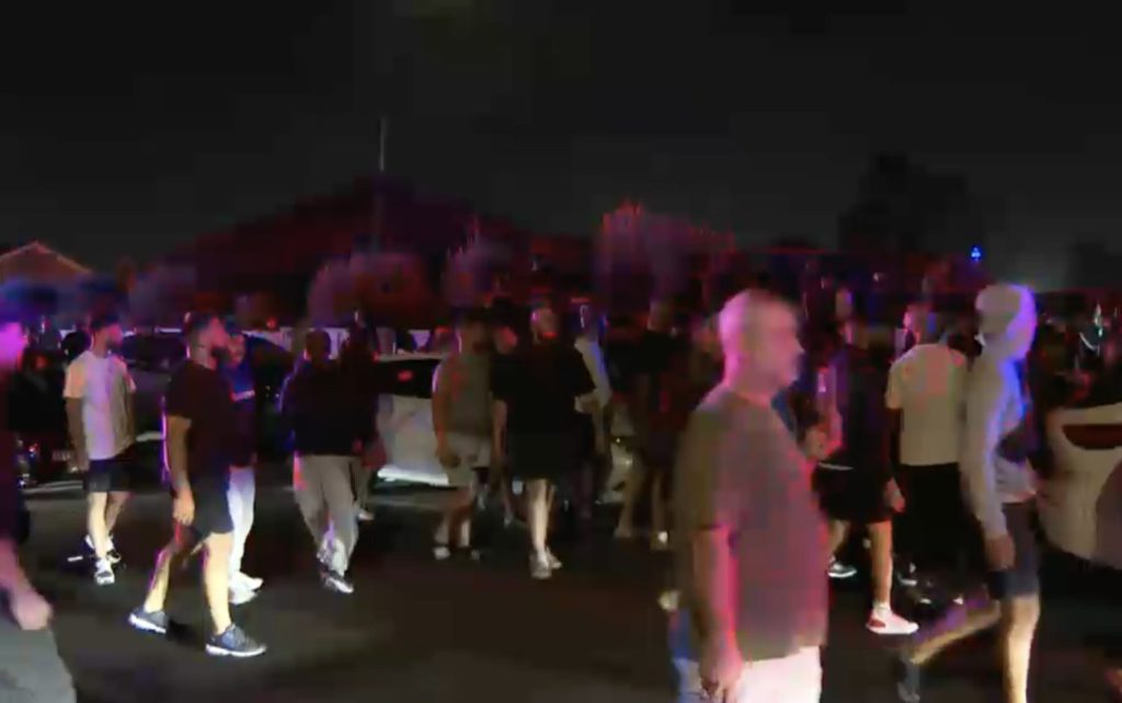 Sydney’s Wakeley Assyrian Orthodox Church on Monday night; Image Source: Screen Shot